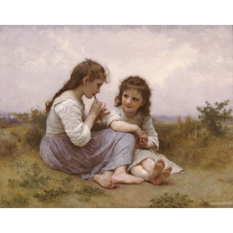 A Childhood Idyll by  William Adolphe Bouguereau