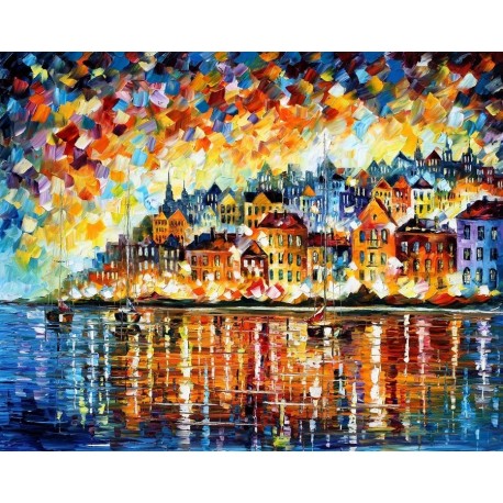 A Night at the Bay-Wall-Art-Home-Decor-oil-painting