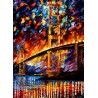 Brooklyn Bridge Home Decor Abstract Oil Painting