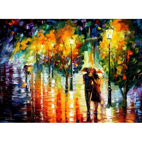 Romantic Walk II Home Decor Abstract Oil Painting