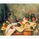 Jug, Curtain and Fruit Bowl by Paul Cezanne- oil painting