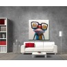 Happy Frog Abstract -Modern Home decor wall art oil Painting
