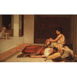 After the Dance 1876 by John William Waterhouse  - Art gallery oil...