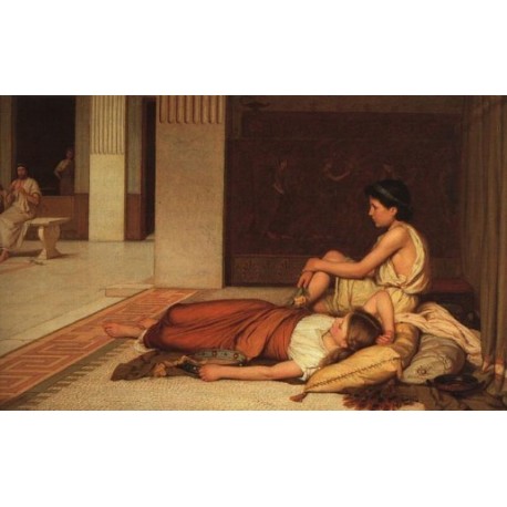 After the Dance 1876 by John William Waterhouse  - Art gallery oil...