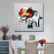 Abstract Elephant - Hand-Painted Animal Wall Art Modern Oil Painting
