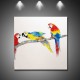 Best Friends-Parrots Handmade Canvas Art Modern Oil Painting