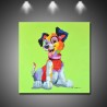 Color Puppy Dog - Handmade Animal Wall Art Modern Oil Painting