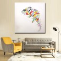 Colorful Chameleon Handmade Abstract Art Modern Oil Painting