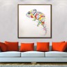 Colorful Chameleon Handmade Abstract Art Modern Oil Painting