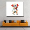 Colorful Puppy- Handmade Animal Canvas Art Modern Oil Painting