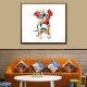 Colorful Puppy- Handmade Animal Canvas Art Modern Oil Painting