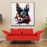 Cool Dog Handmade Modern Abstract Oil Painting