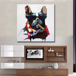 Cool Dog Handmade Modern Abstract Oil Painting