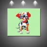 Cute Abstract Dog - Hand-Painted Modern Home decor Wall Art Painting