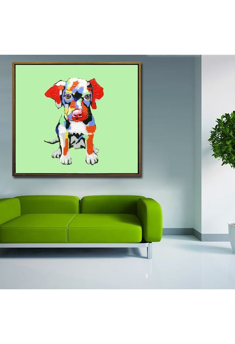  Cute  Abstract Dog Hand Painted Modern Home  decor  Wall  