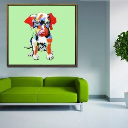 Cute Abstract Dog - Hand-Painted Modern Home decor Wall Art Painting