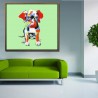 Cute Abstract Dog - Hand-Painted Modern Home decor Wall Art Painting