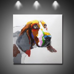 Cute Dog - Hand-Painted Modern Home decor Wall Art oil Painting