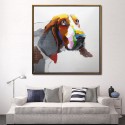 Cute Dog - Hand-Painted Modern Home decor Wall Art oil Painting