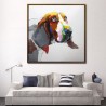 Cute Dog - Hand-Painted Modern Home decor Wall Art oil Painting