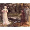 Dante and Beatrice 1915 by John William Waterhouse-Art gallery oil...