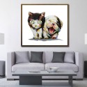 Cute Friends - Handmade Animal Canvas Art Modern Oil Painting