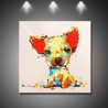 Cute Little Dog - Hand-Painted Modern Home decor wall art oil Painting