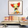 Cute Little Dog - Hand-Painted Modern Home decor wall art oil Painting