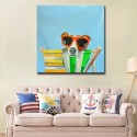 Dog in the Sun - Handmade Animal Canvas Art Modern Painting