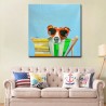 Dog in the Sun - Handmade Animal Canvas Art Modern Painting