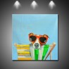 Dog in the Sun - Handmade Animal Canvas Art Modern Painting