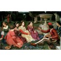 Decameron 1916 by John William Waterhouse-Art gallery oil painting...