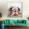Resting Dog - Handmade Animal Wall Art Modern Oil Painting