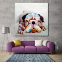 Resting Dog - Handmade Animal Wall Art Modern Oil Painting