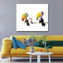 Toucan Birds - Hand-Painted Modern Home decor Wall Art oil Painting