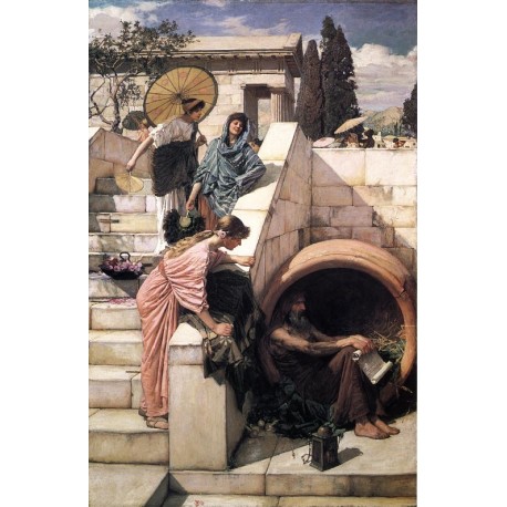 Diogenes 1882 by John William Waterhouse-Art gallery oil painting...