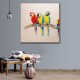 Three Parrots - Hand-Painted Modern Home decor Wall Art oil Painting