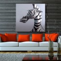 Zebra - Hand-Painted Animal Wall Art Modern Oil Painting