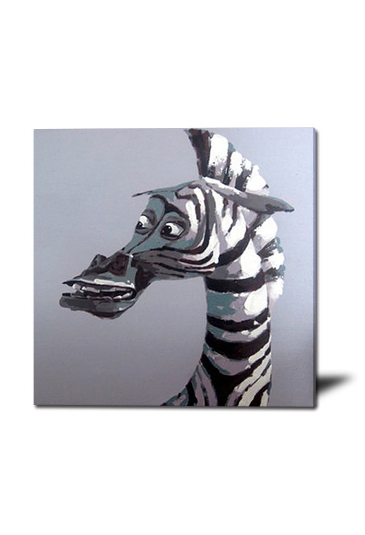 Zebra HandPainted Animal Wall Art Modern Oil Painting
