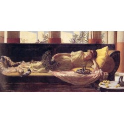 Dolce far Niente 1880 by John William Waterhouse-Art gallery oil painting reproductions