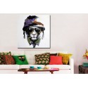 Racing Cat - Hand-Painted Modern Home decor wall art oil Painting