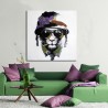 Racing Cat - Hand-Painted Modern Home decor wall art oil Painting