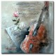 Violin Abstract- Hand-Painted Music Home decor wall art oil Painting