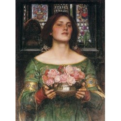 Gather Ye Rosebuds While Ye May 1908 by John William Waterhouse-Art gallery oil painting reproductions