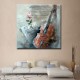 Violin Abstract- Hand-Painted Music Home decor wall art oil Painting