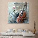 Violin Abstract- Hand-Painted Music Home decor wall art oil Painting