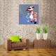 Cat on Bike - Hand-Painted Modern Home decor wall art oil Painting
