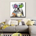 Chilling Dog - Hand-Painted Modern Home decor wall art oil Painting