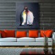 Two Penguins -Hand-Painted Modern Home decor wall art oil Painting