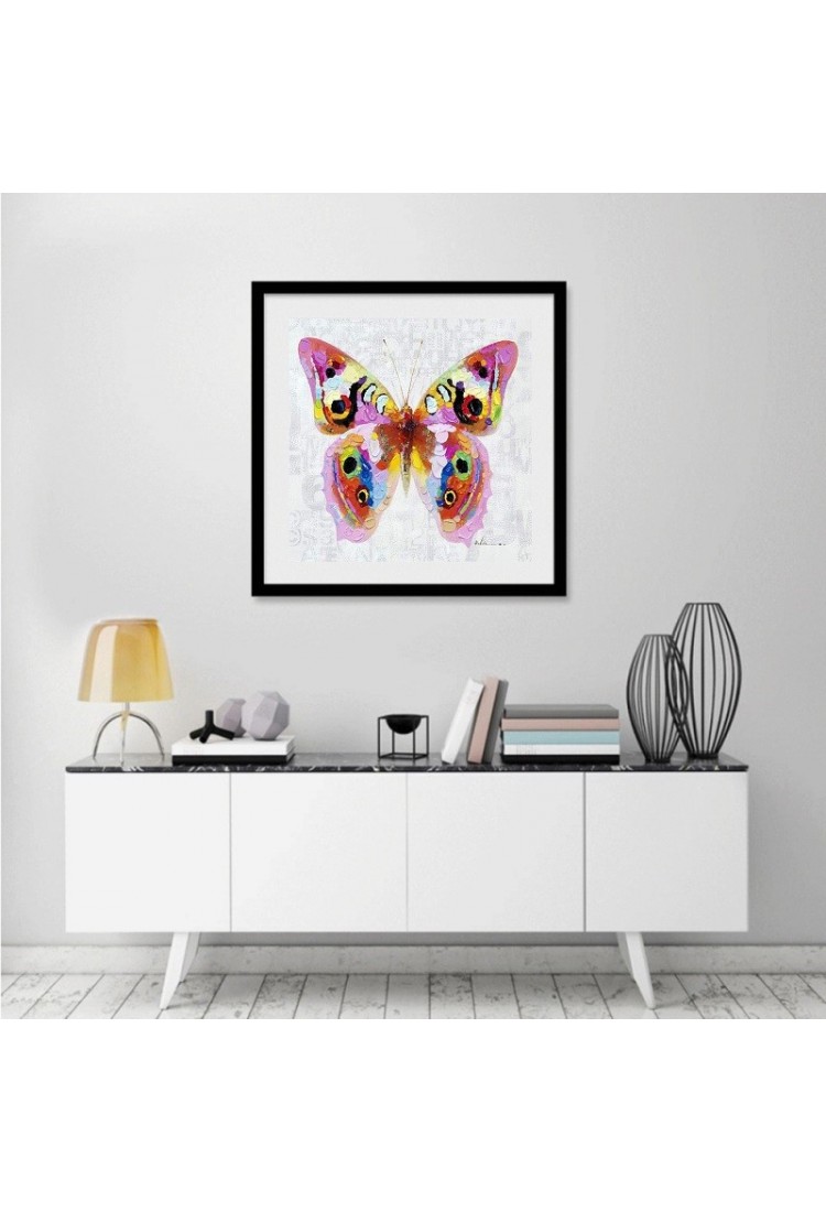 Colorful Butterfly Hand Painted Modern Home  decor  wall  